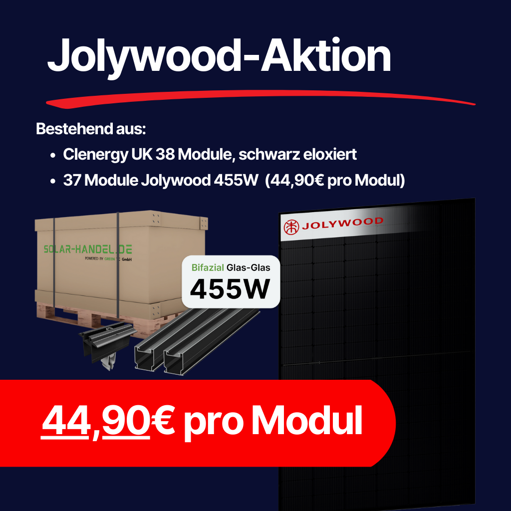 Jolywood-Aktion | 37x 455W Module inkl. UK von Clenergy