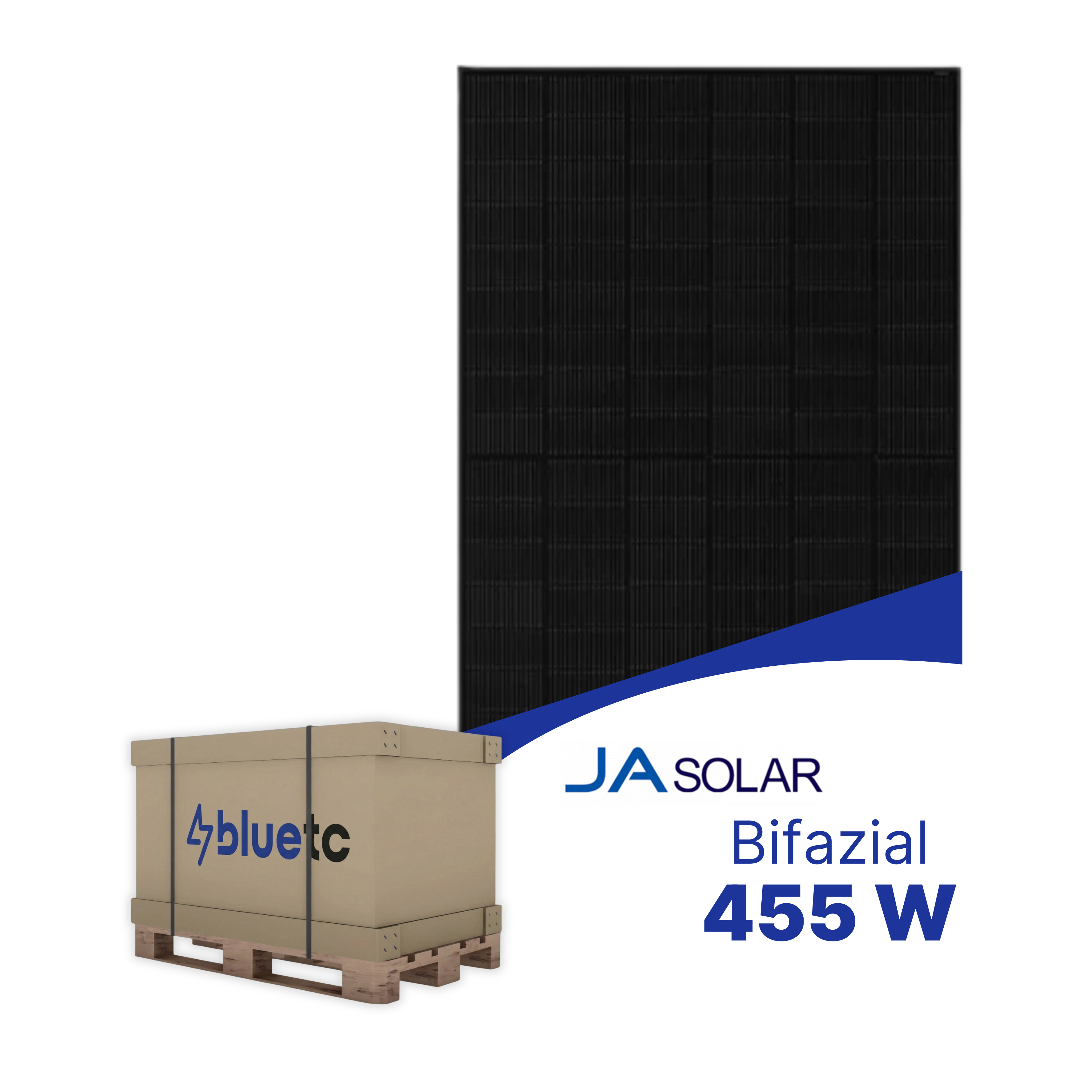 JA Solar 455W Bifazial Glas-Glas Full Black JAM54D41 LB - Palette (36 Stk.)