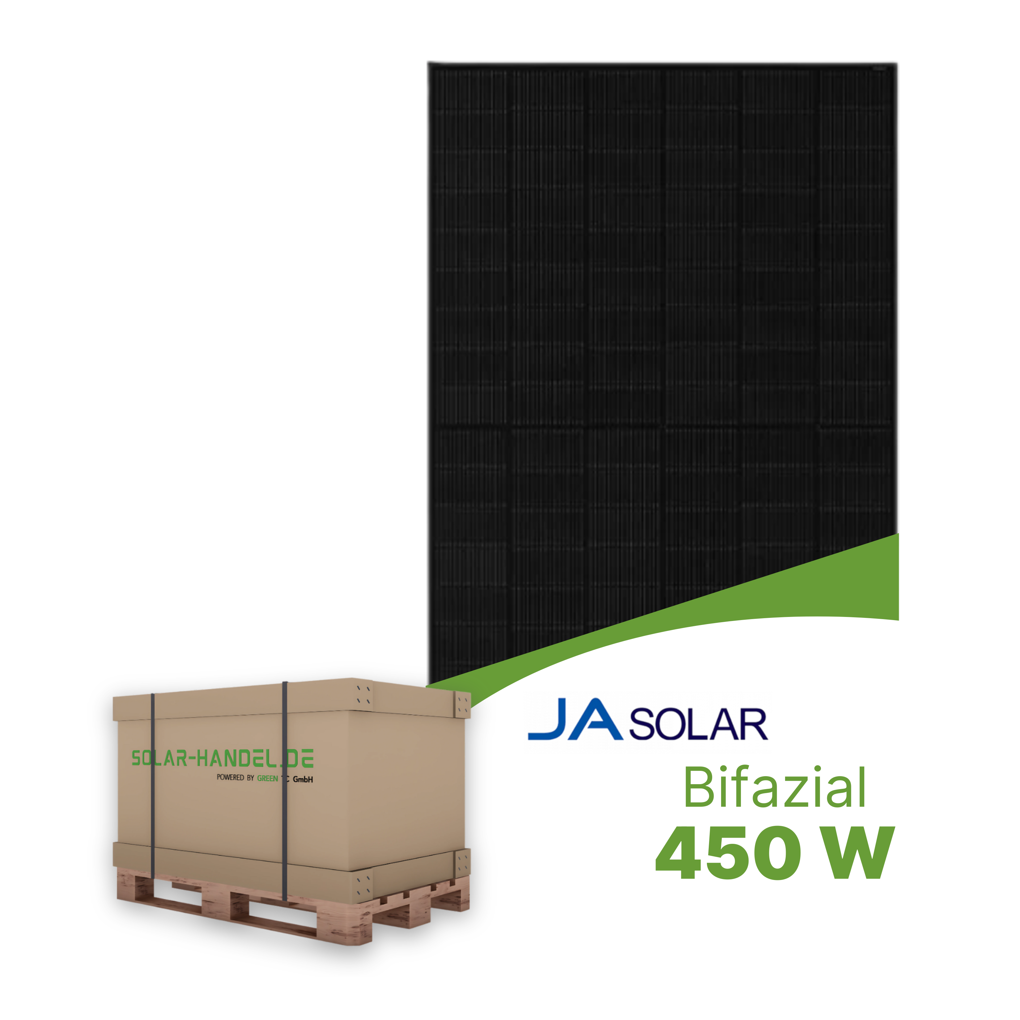 JA Solar 450W Bifazial Glas-Glas Full Black JAM54D41 LB - Palette (36 Stk.)