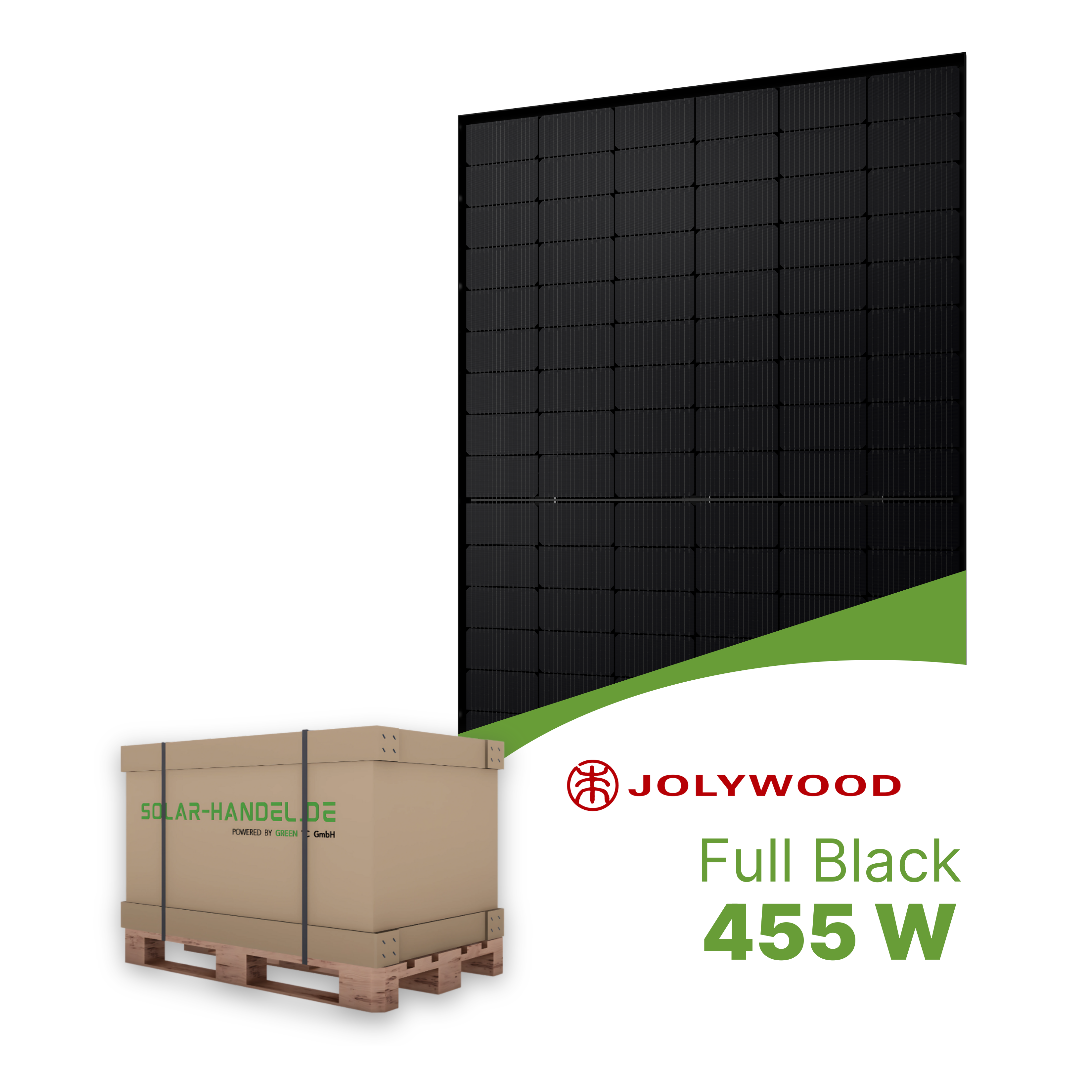Jolywood 455W Bifazial Glas-Glas Full Black JW-HD96N-R2