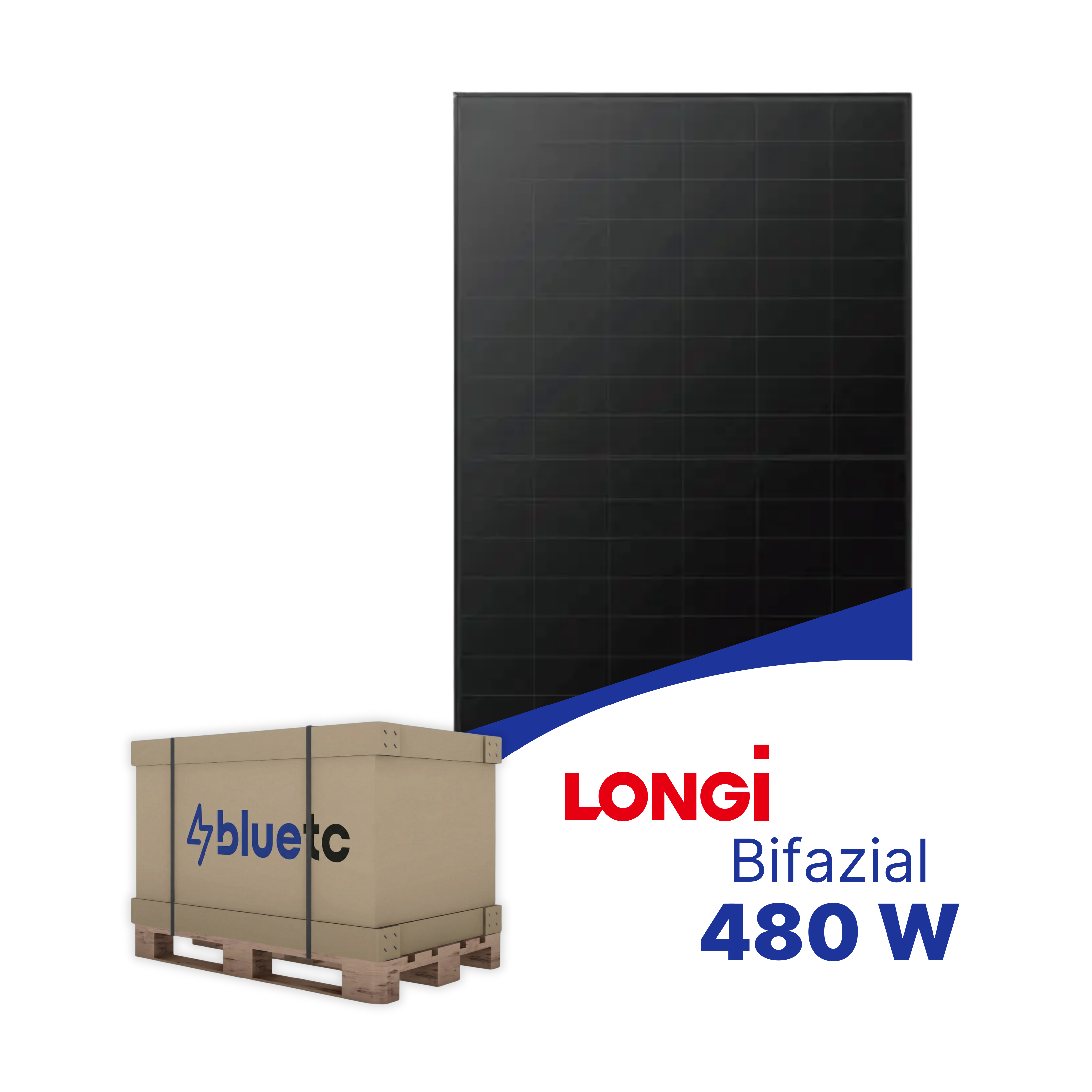 LONGi LR7-54HVBB-480M X10 Doppelglas Premium Schwarz - Palette (36 Stk.)